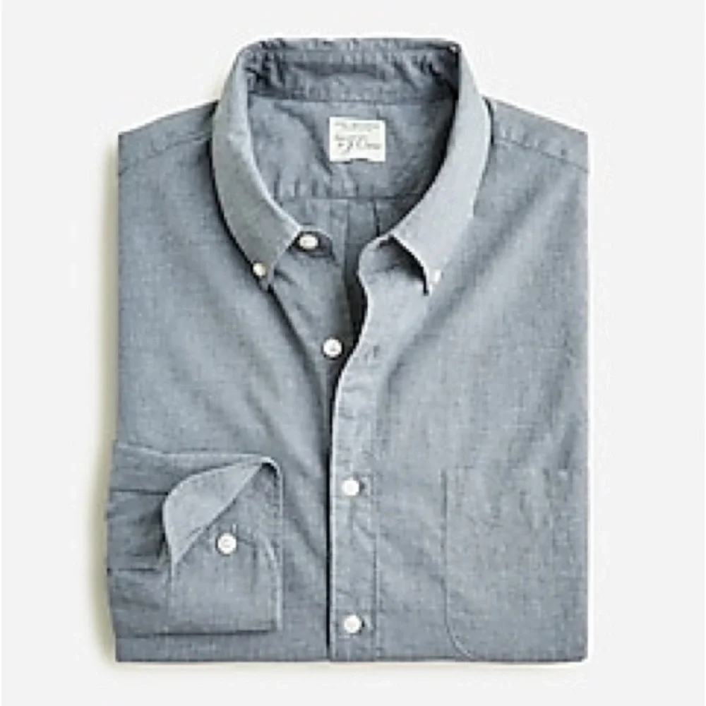 J Crew Slim Secret Wash organic cotton poplin shirt Item BG407